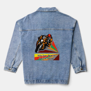 Veste En Jean Tonnerre et Poussière : Vibe de Course Rétro