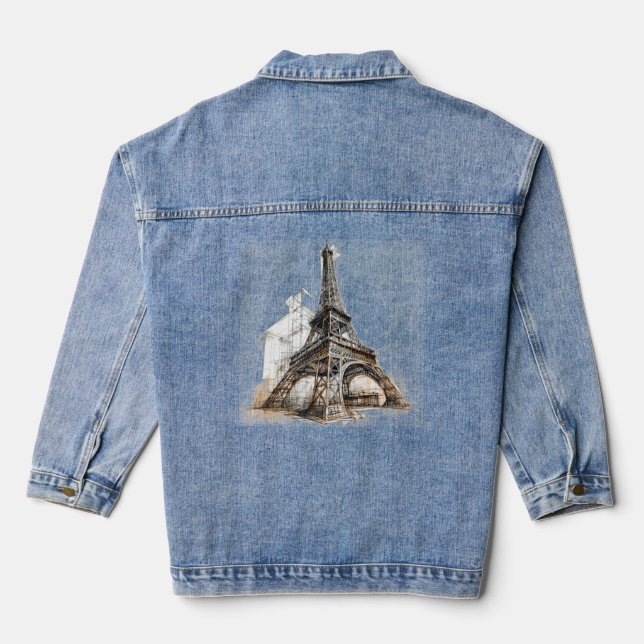 Veste En Jean Tour Eiffel (Verso)