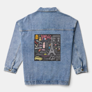 Veste En Jean Tour Eiffel Paris France