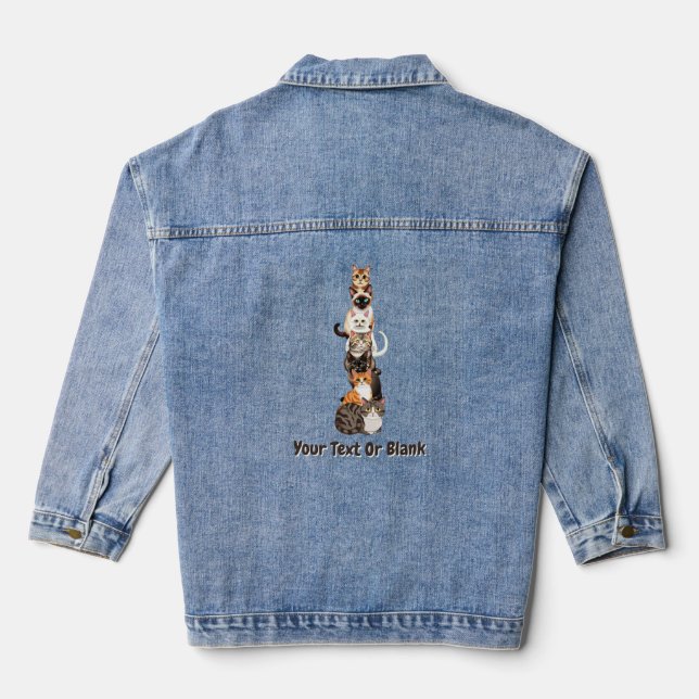 Veste En Jean Tour Feline Cat-Er-Pillar (Verso)