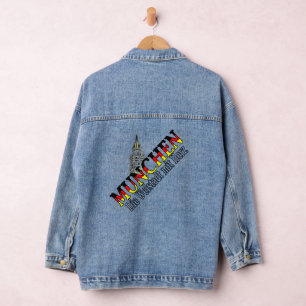 Veste En Jean Tour Glockenspiel à Munich, Bavière, Allemagne