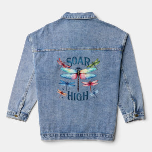 Veste En Jean Tourner haut - libellule artistique