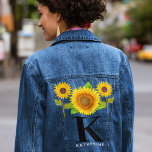 Veste En Jean Tournesol Monogramme femme Mariage Attire<br><div class="desc">Élevez votre tenue mariage avec notre "Sunflower Monogram Femme's Mariage Attire Denim Jacket". Cette veste exquise est conçue pour ajouter une touche de personnalisation et de charme à votre journée spéciale. La pièce maîtresse de ce design est un délicat monogramme de tournesol, fait sur mesure pour présenter vos initiales uniques....</div>