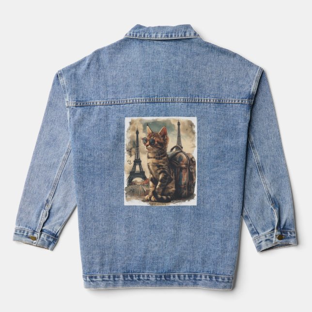 Veste En Jean Travel Buddy Cat (Verso)