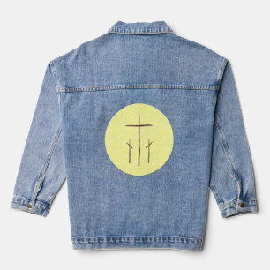 Veste En Jean Trois croix sur le Calvaire