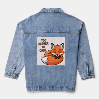 Veste En Jean Trop habile pour s'en soucier - Illustration du re