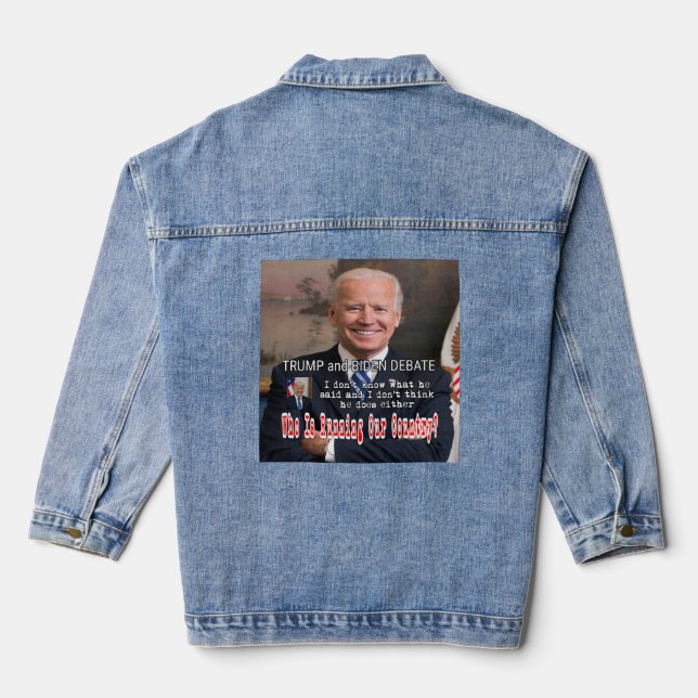 Veste En Jean Trump et Biden (Verso)