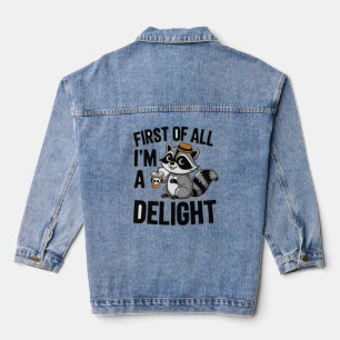 Veste En Jean Tu es bizarre, je te garde, drôle Raccoon et opss