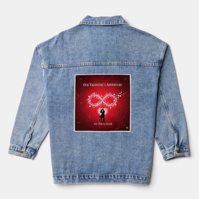 Veste en jean Tu vas devenir accro à moi - Drôle  (Verso)