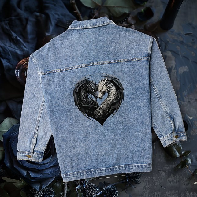 Veste En Jean Twin Dragon Heart (Créateur téléchargé)
