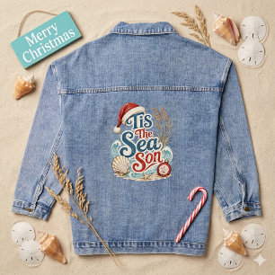 Veste En Jean Typographie de Noël Côtière C'est la Saison de la