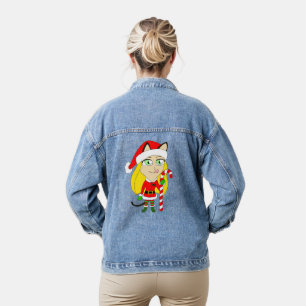 Veste En Jean un catgirl chibi de Noël
