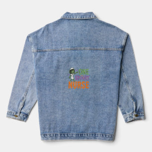 Veste En Jean Un design d'Halloween d'infirmière effrayante (2)_