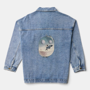 Veste En Jean Une personne marchant sur une corde raide entre le