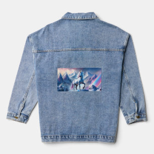 Veste En Jean Unicorne enchantée dans un Imaginaire enneigé Post