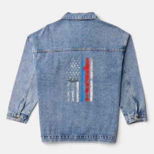 Veste En Jean US Submarine Silent Service Vétéran américain Drap