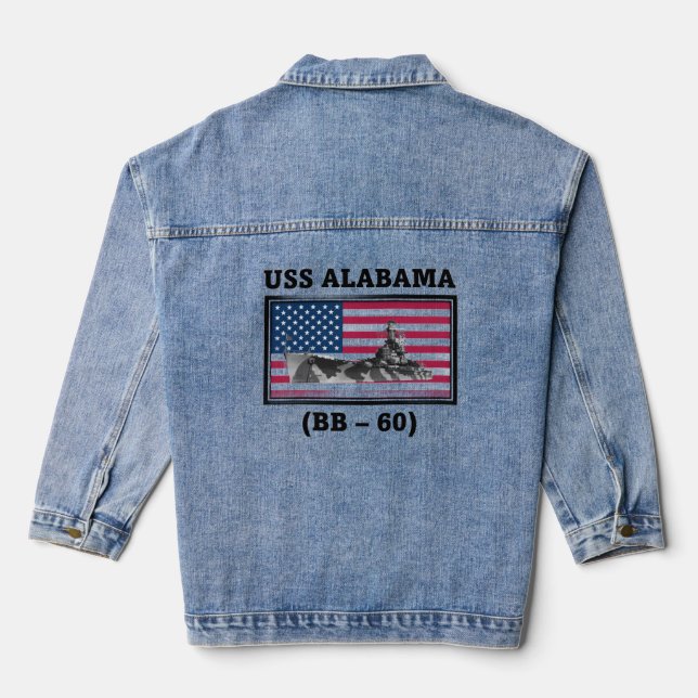 Veste En Jean USS Alabama (BB-60) (Verso)