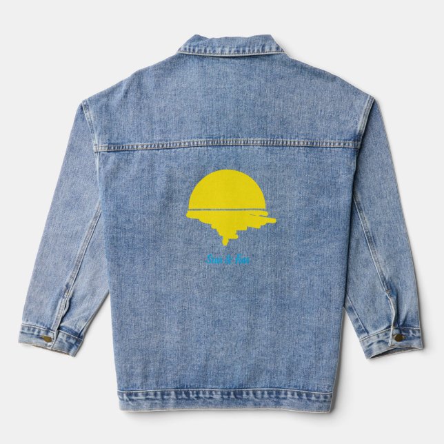 Veste En Jean Vacances d'été ensoleillées  (Verso)