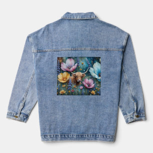Veste En Jean Vache des Highlands Cosmos Floral Coloré