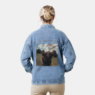 Veste En Jean Vache écossaise de la région montagneuse noire pât