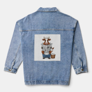Veste En Jean Vache sur toilettes PNG, drôle d'animal de ferme