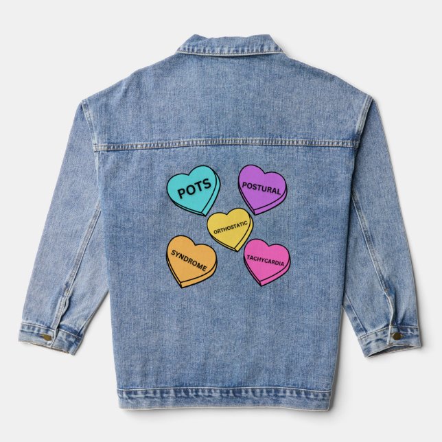 Veste En Jean Valentine Pots Coeurs (Verso)