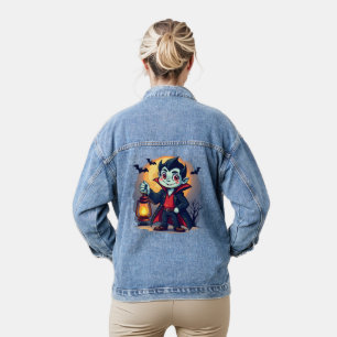 Veste En Jean Vampire mignon avec Lantern Kawaii Halloween