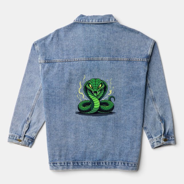 Veste En Jean Venomous Snake – Danger and Precision (Verso)