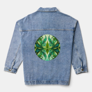 Veste En Jean Vert tropical décoratif