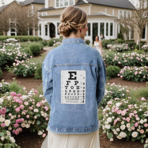 Veste En Jean Veste de jean denim de la carte des yeux