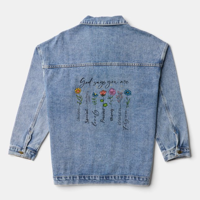 Veste En Jean Vibes de positivité (Verso)