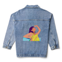 Veste en jean Vibrant Summer Girl – Color Pop Art