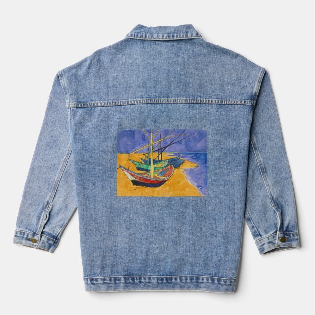 Veste En Jean Vincent van Gogh - Bateaux de pêche sur la plage (Verso)
