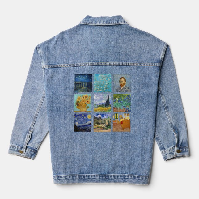 Veste En Jean Vincent Van Gogh - Grille des chefs-d'oeuvre (Verso)