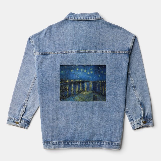 Veste En Jean Vincent van Gogh - Nuit étoilée sur le Rhône (Verso)