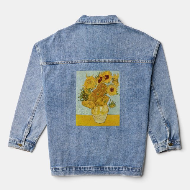 Veste En Jean Vincent Van Gogh - Vase avec douze tournesols (Verso)