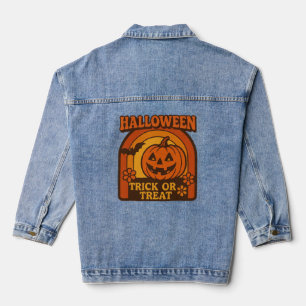 Veste En Jean Vintage 1970 Trick or Treat Halloween