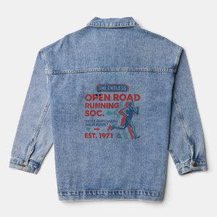 Veste En Jean Vintage Open Road Running Club Rétro Runner Tee