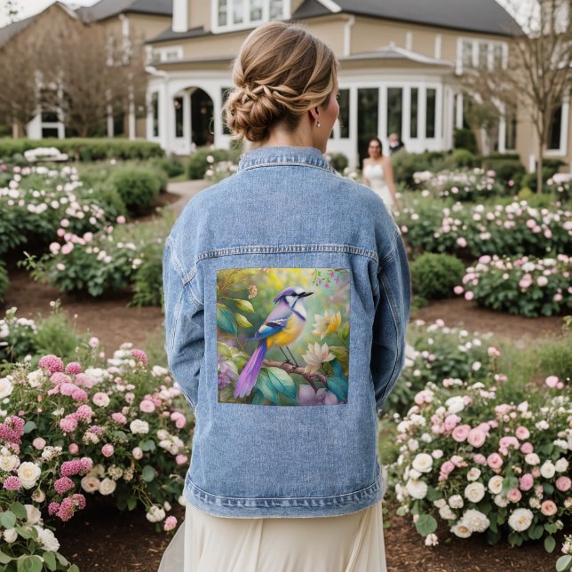 Veste En Jean Violet Tufted Jay Imaginaire Bird (Mariage Retour)