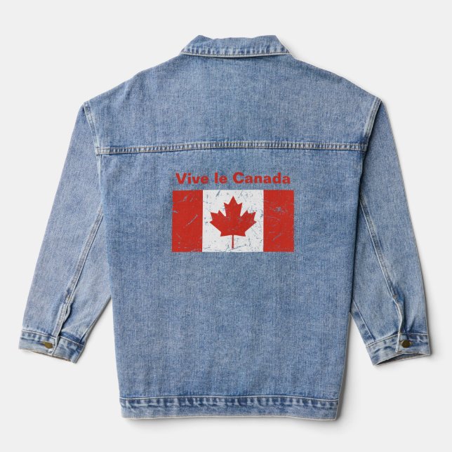 Veste En Jean Vive le Canada (Verso)