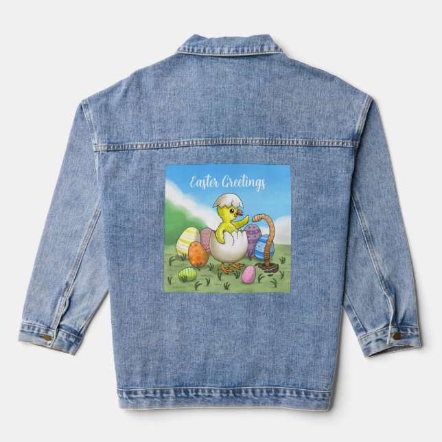 Veste En Jean Vœux de Pâques (Verso)