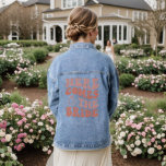 Veste En Jean Voici la mariée Fête de jeune fille rétro<br><div class="desc">Voici la mariée Fête de jeune fille rétro Cadeaux pour demoiselles d'honneur</div>