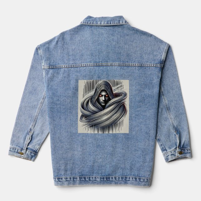 Veste En Jean "Voile de la vaillance : Le Diable Ange" (Verso)