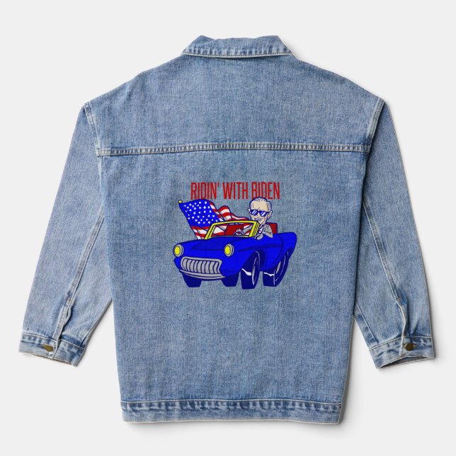 Veste En Jean voter pour biden election drôle (Verso)