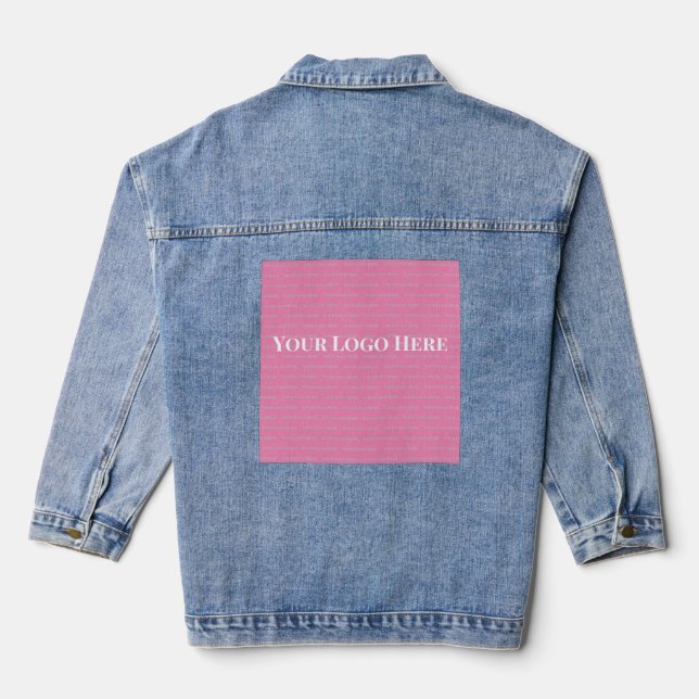 Veste En Jean Votre logo sur un  (Verso)