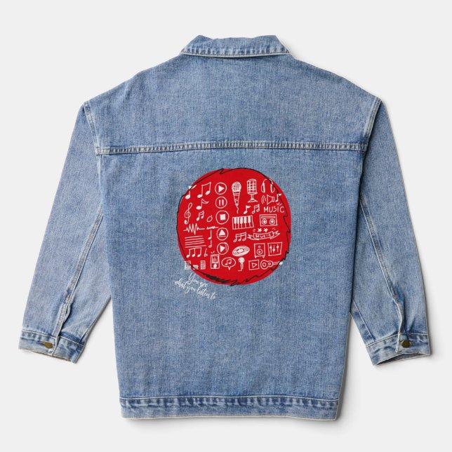 Veste En Jean Vous êtes ce que vous écoutez ... (Verso)