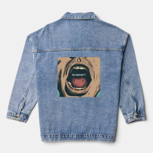 Veste En Jean Vous M'Entendez (Verso)