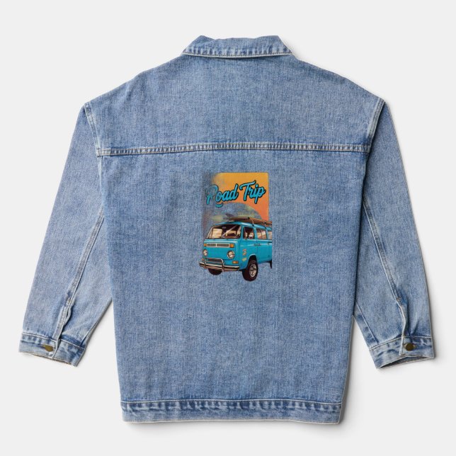 Veste En Jean Voyage sur route (Verso)