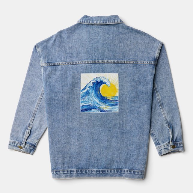 Veste En Jean Wave and sun denim jacket (Verso)
