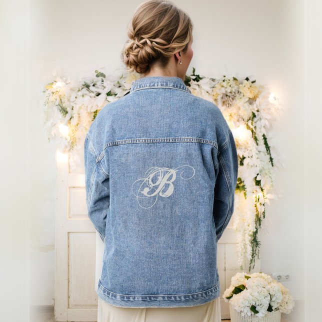 Veste En Jean Wedding denim jackets, monogram denim jacket  (Créateur téléchargé)